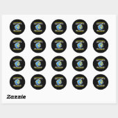 Red de aarde, red jezelf ronde sticker (Vel)