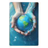 “Red de aarde Waterplaneet  Mini Klembord (Achterkant)