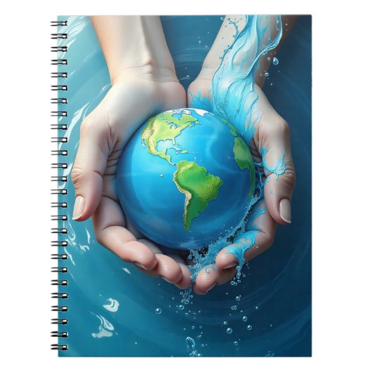 “Red de aarde Waterplaneet Notitieboek  (Voorkant)
