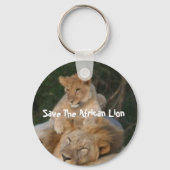 Red de Afrikaanse leeuw Sleutelhanger (Voorkant)