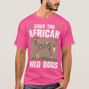 Red de Afrikaanse wilde honden bedreigde geschilde T-shirt