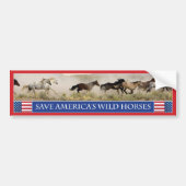 Red de Amerikaanse Bumpersticker voor wilde paarde (Voorkant)