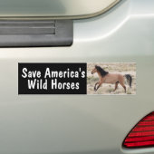 Red de Amerikaanse Bumpersticker voor wilde paarde (Op auto)