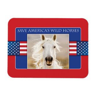 Red de Amerikaanse wilde paarden Flexi Magnet Magneet