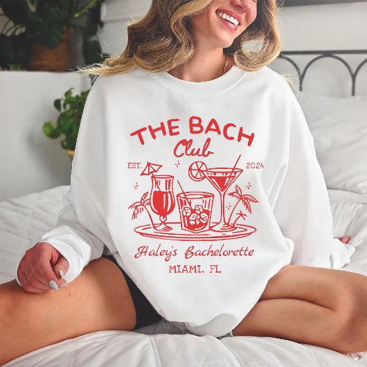 Red de Bach Club Cocktail Beach Bachelorette Trui