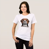 Red de Beagles | Hondenliefhebbers Tri-Blend Shirt (Voorkant volledig)