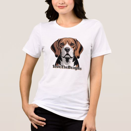 Red de Beagles | Hondenliefhebbers Tri-Blend Shirt (Voorkant)