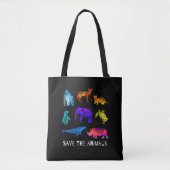 Red de bedreigde dieren tote bag (Voorkant)