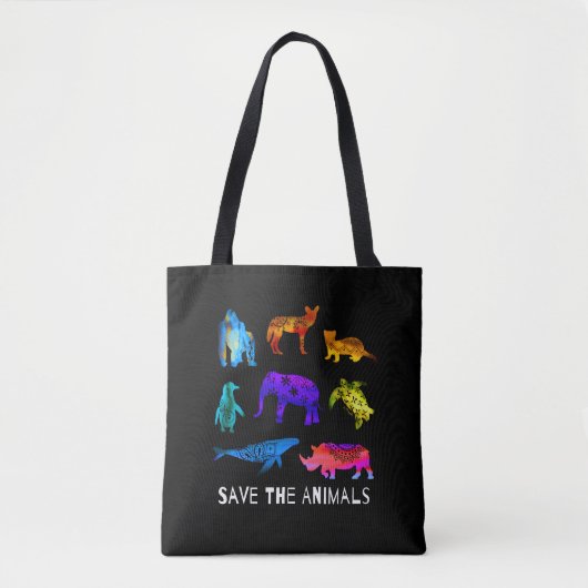 Red de bedreigde dieren tote bag (Voorkant)