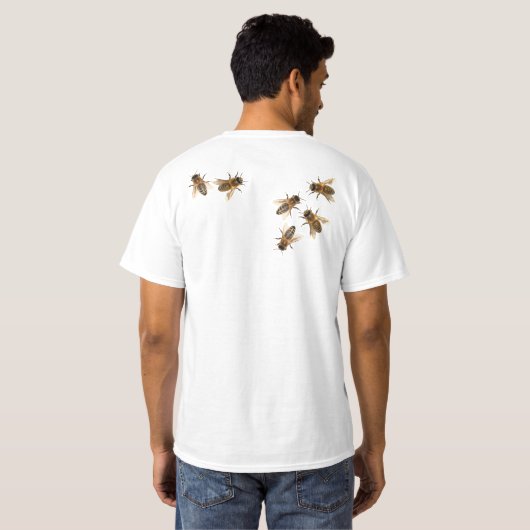 Red de Bee! Red de wereld! Live Design T-shirt (Achterkant volledig)