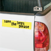 Red de Bijen Alsjeblieft Gele Bumpersticker II (Op Truck)