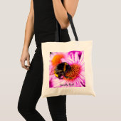 "Red de bijen" Bee op een Canvas tas (Voorkant (product))