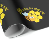 Red de Bijen BEE Slogan Quotes Awareness Cadeaus Cadeaupapier (Rol Hoek)