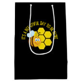 Red de Bijen BEE Slogan Quotes Awareness Cadeaus Medium Cadeauzakje (Achterkant)