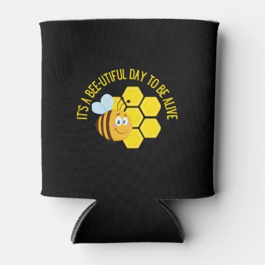 Red de Bijen BEE Slogan Quotes Bewustzijn Geschenk Blikjeskoeler (Voorkant)