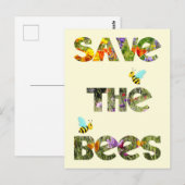 Red de bijen briefkaart (Voorkant / Achterkant)