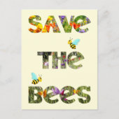 Red de bijen briefkaart (Voorkant)