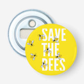 Red de Bijen Button Flesopener (Voorkant)