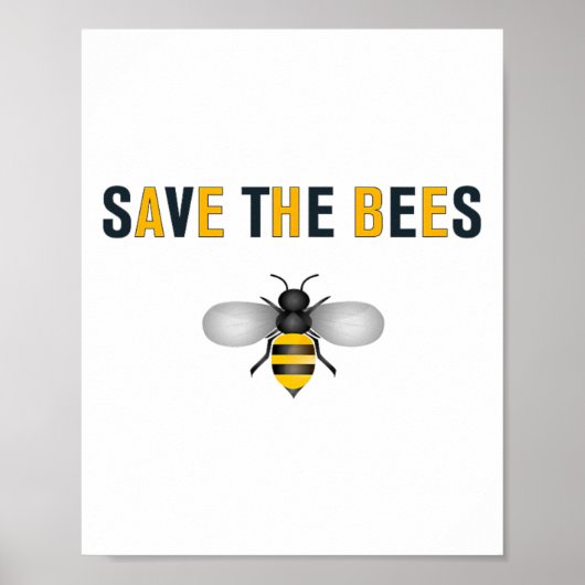 Red de bijen Earth Day Save the Planet Gift Poster (Voorkant)
