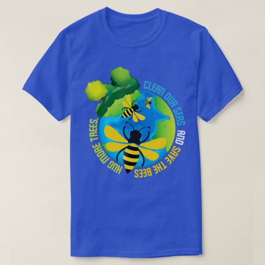 Red de bijen Environmental Protection Earth Day C T-shirt (Design voorkant)