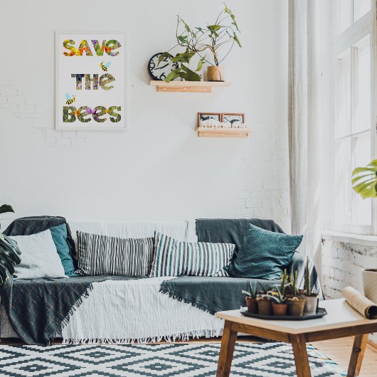 Red de bijen foto afdruk