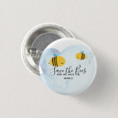 Red de Bijen Gepersonaliseerde Citaten Spreuken Sl Ronde Button 3,2 Cm (Voorkant /achterkant)