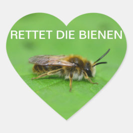 Red de bijen hart sticker