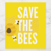 Red de Bijen HONINGRAAT HONINGPOT Wijn Etiket (Enkel label)