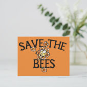 Red de bijen Leuke imkers zoete bijenkunst Briefkaart (Staand voorkant)
