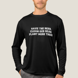 Red de bijen, maak onze Zeeen schoon, Plant meer b Tri-Blend Shirt