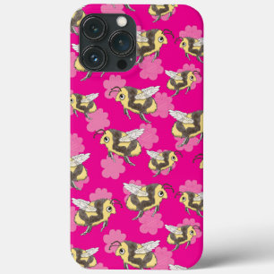 Red de bijen mok op roze bloem i phone 13 case