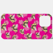 Red de bijen mok op roze bloem i phone 13 case (Achterkant (horizontaal))