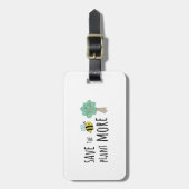 Red de bijen, Plant meer bomen! Bagagelabel (Voorkant verticaal)