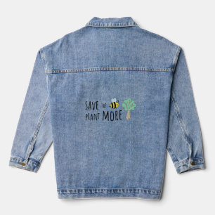 Red de bijen, Plant meer bomen! Denim Jacket
