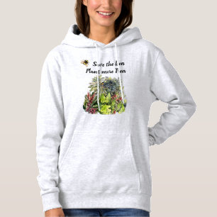 Red de bijen, plant meer bomen hoodie