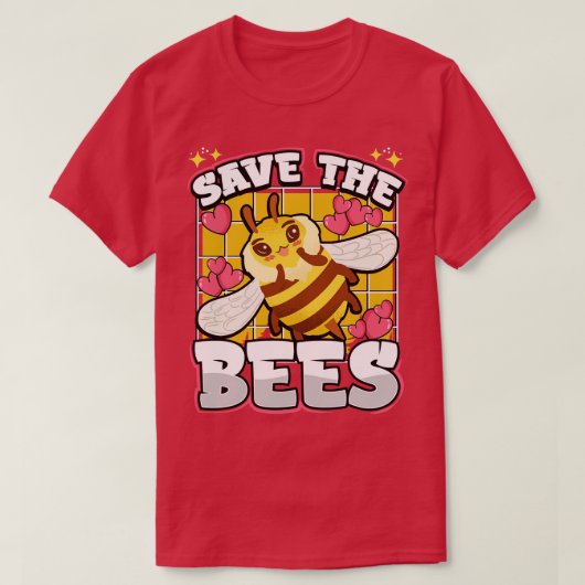 Red de bijen, red het milieu t-shirt (Design voorkant)