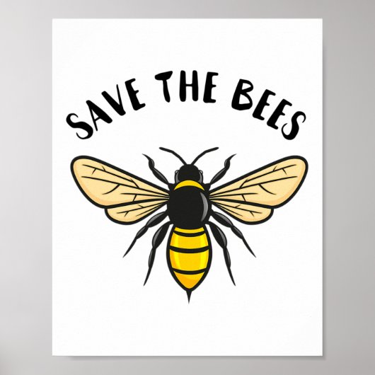 Red de bijen Red onze planeet imker honingaarde Poster (Voorkant)
