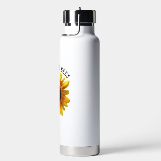 Red de bijen zonnebloem waterfles (Rechts)