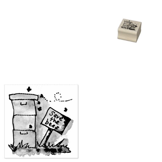 Red de bijenkorven rubberstempel (Gestempeld)