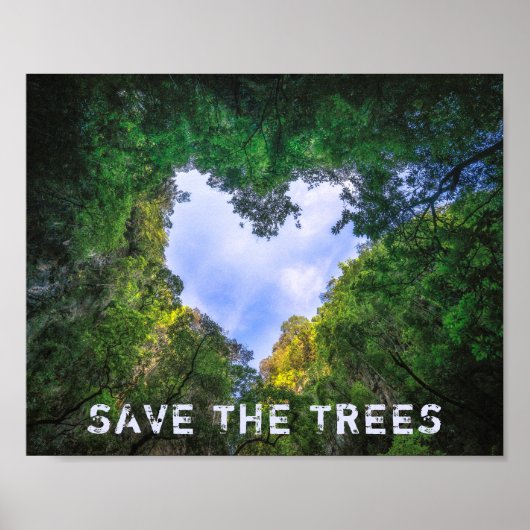 Red De Bomen Bos Hart Landschap Eco Poster (Voorkant)