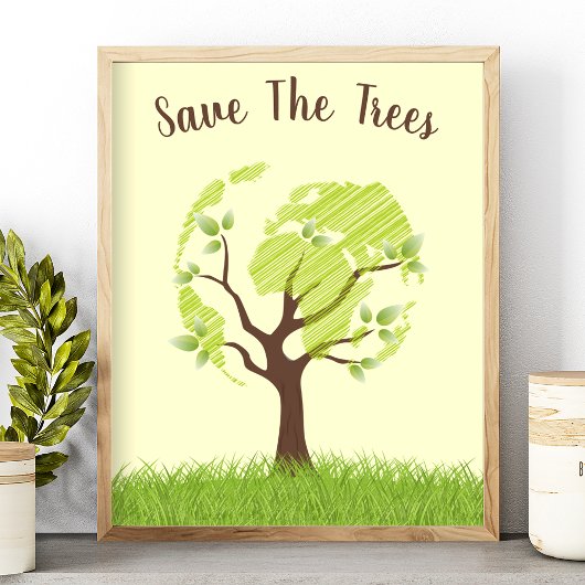 Red De Bomen Ecologie Milieu Eco Poster