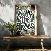Red de Bomen Groen Bladerdek Behoud Kunst Poster