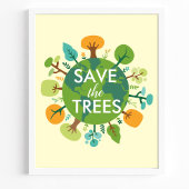 Red de Bomen Planeet Aarde Eco Milieu Poster