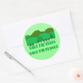 Red de bomen Red de planeet Ronde Sticker (Envelop)