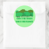 Red de bomen Red de planeet Ronde Sticker (Tas)