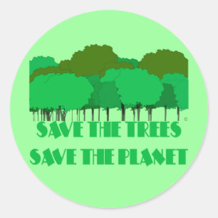 Red de bomen Red de planeet Ronde Sticker