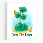 Red De Bomen Tuin Vogels Milieu Poster