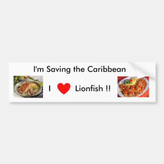 Red de Caraïben - Eat Lionfish Bumpersticker
