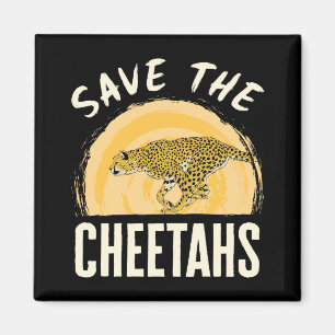 Red de Cheetahs Bedreigde Dieren Magneet