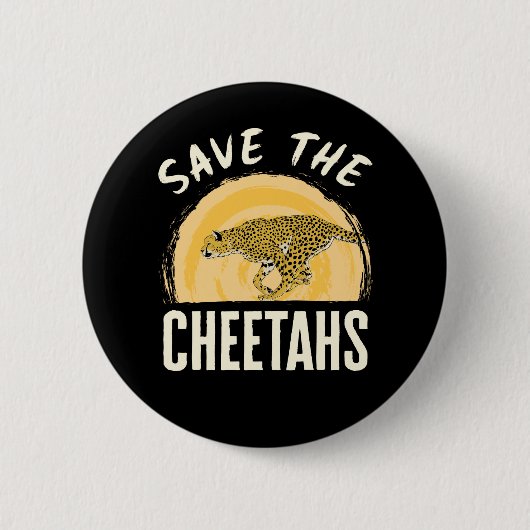 Red de Cheetahs Bedreigde Dieren Ronde Button 5,7 Cm (Voorkant)